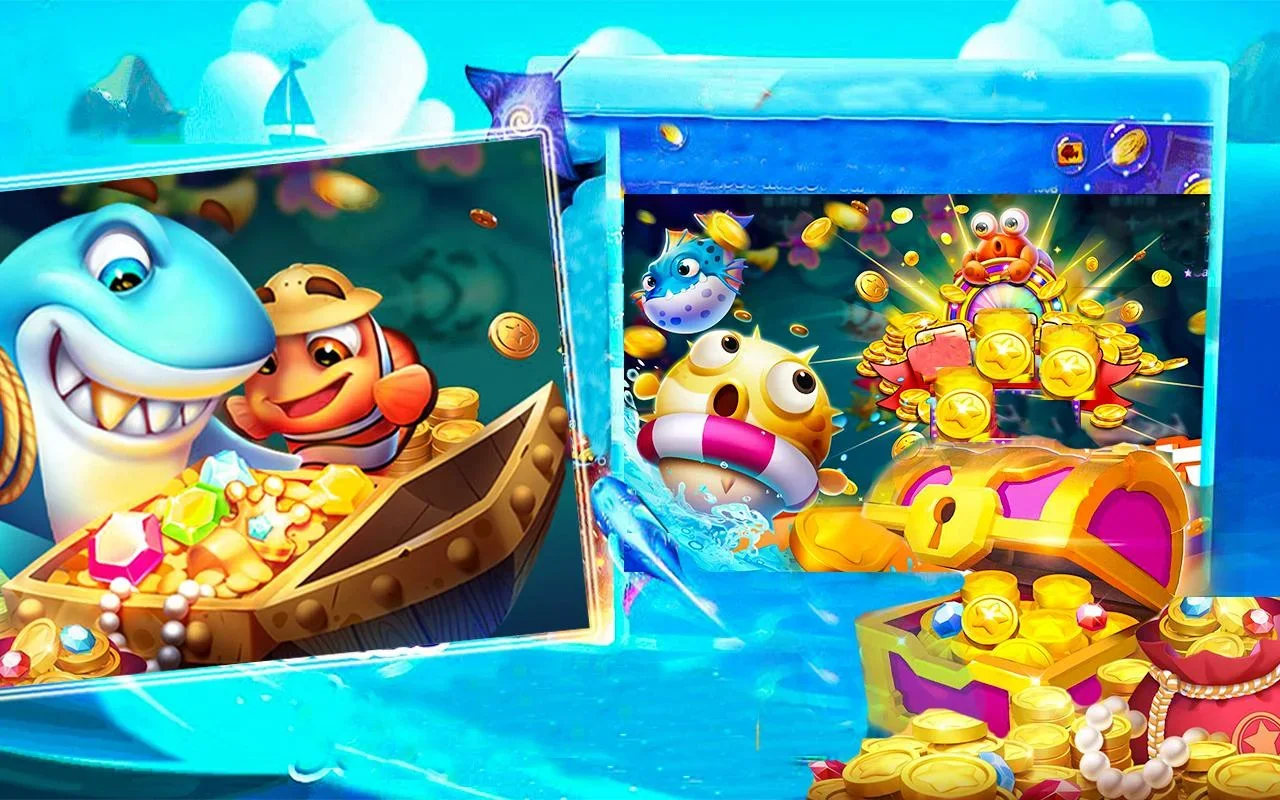 Tampilan permainan tembak ikan bertema bawah laut di ALADDIN666